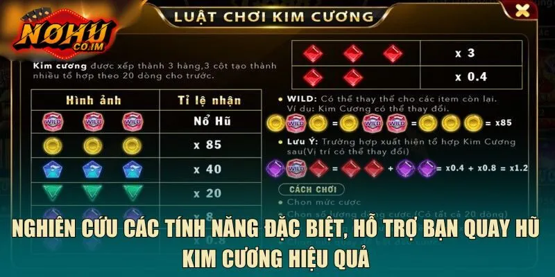 Nghiên cứu các tính năng đặc biệt, hỗ trợ bạn quay hũ kim cương hiệu quả